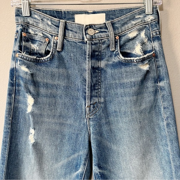 MOTHER Superior The Rambler Ankle Jeans Holy Melancholy Wash Size 25 Distressed - Picture 5 of 16